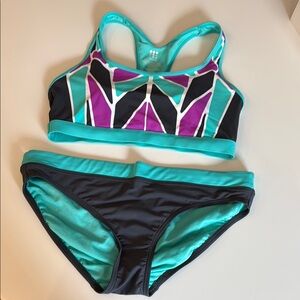 Title Nine Teal and Purple Bikini